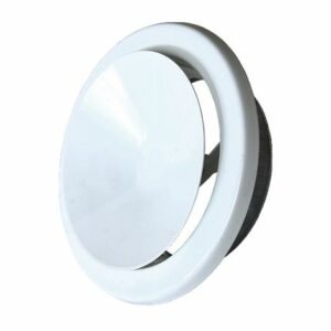 Ventilační talíř výfukový 160 mm bílá